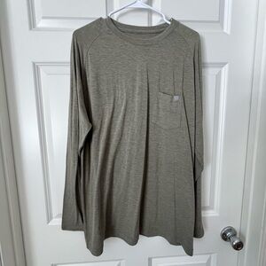 Huk Olive Green Men's Long-Sleeve Pocket Shirt